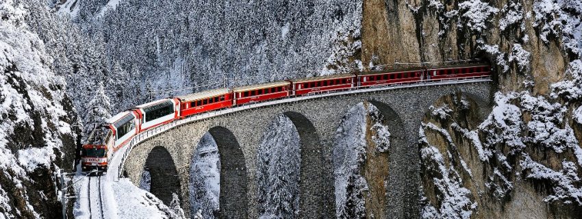 Kelionės traukiniu žiemą